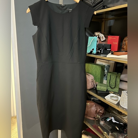 J.Crew Resume Dress Black Wool Stretch #C9102 Size 4 - Picture 8 of 12
